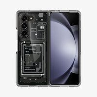 ACS06431 - Galaxy Z Fold 5 Case Ultra Hybrid Zero One showing the back and front